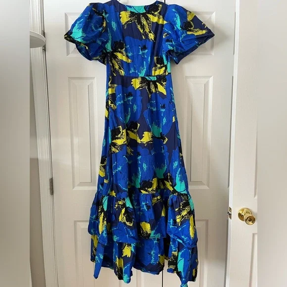 Christopher John Rogers Floral Tiered Maxi Dress Size 0 - Picture 10 of 12